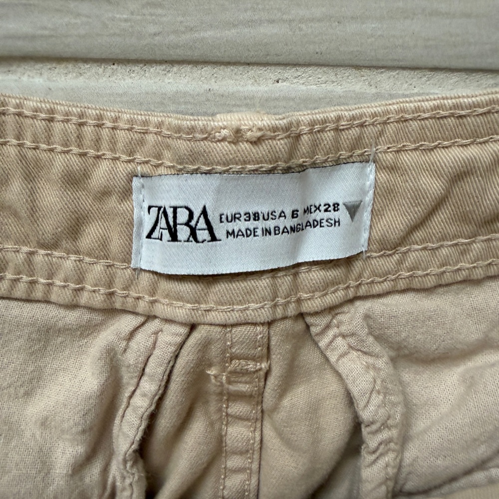Zara Beige Cargo Pants - Picture 3 of 6